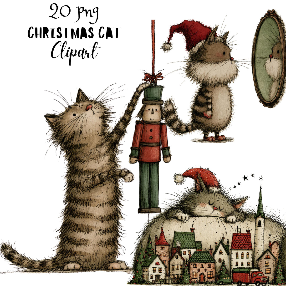 Christmas Cat Clipart