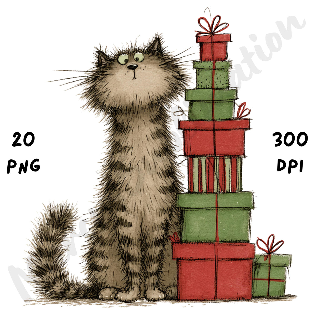 Christmas Cat Clipart