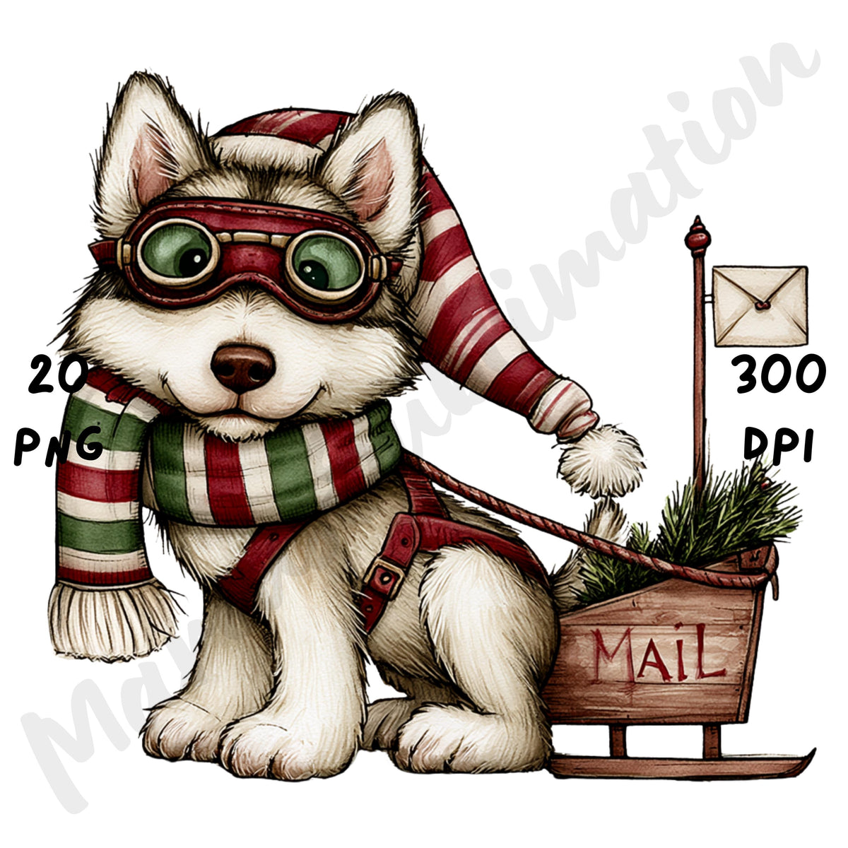 Christmas Dog Clipart