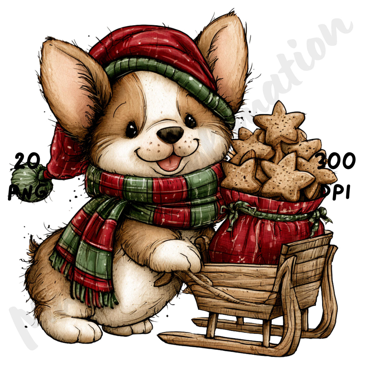 Christmas Dog Clipart