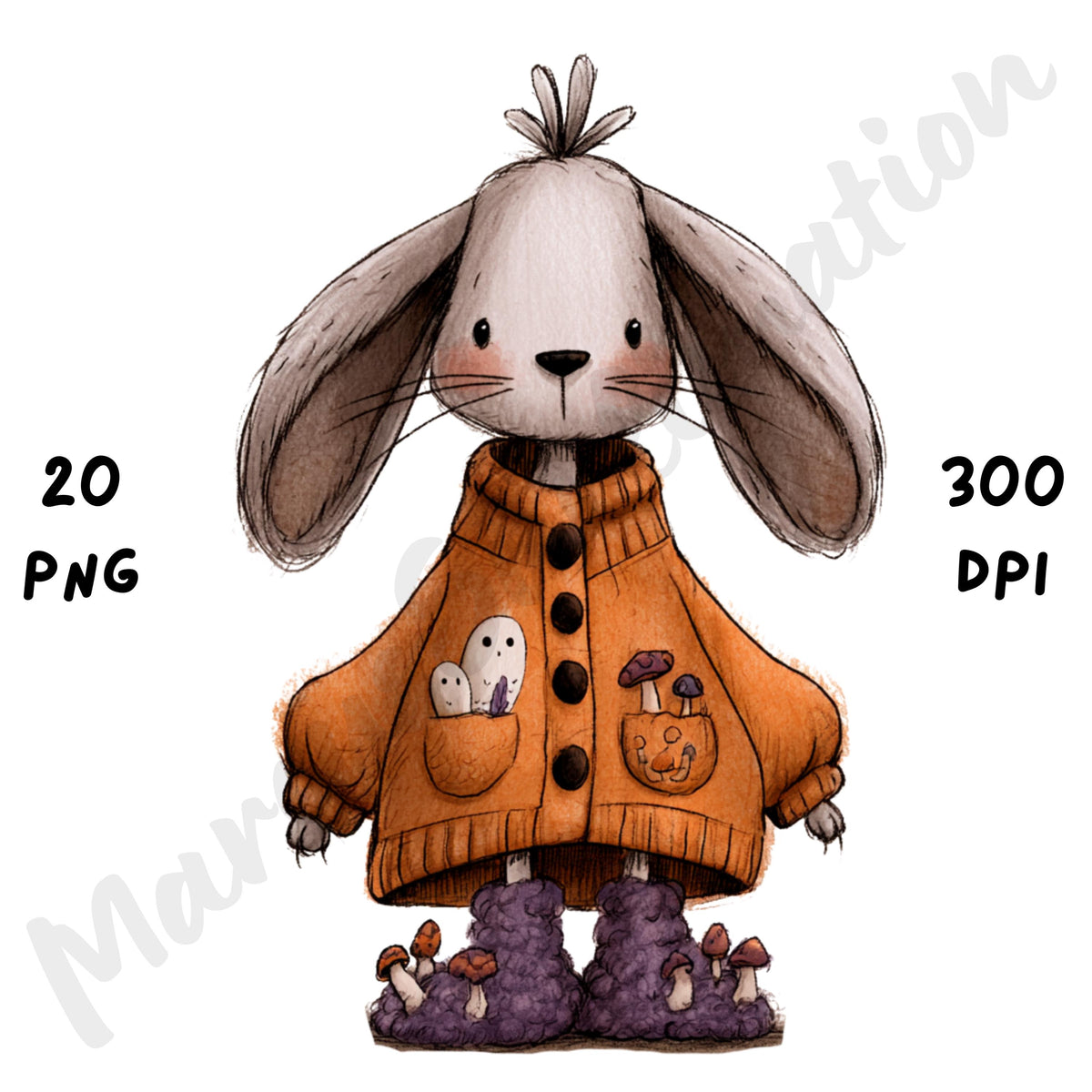 Whimsical Cozy Halloween Clipart
