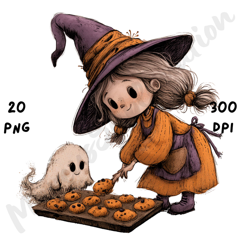 Whimsical Cozy Halloween Clipart