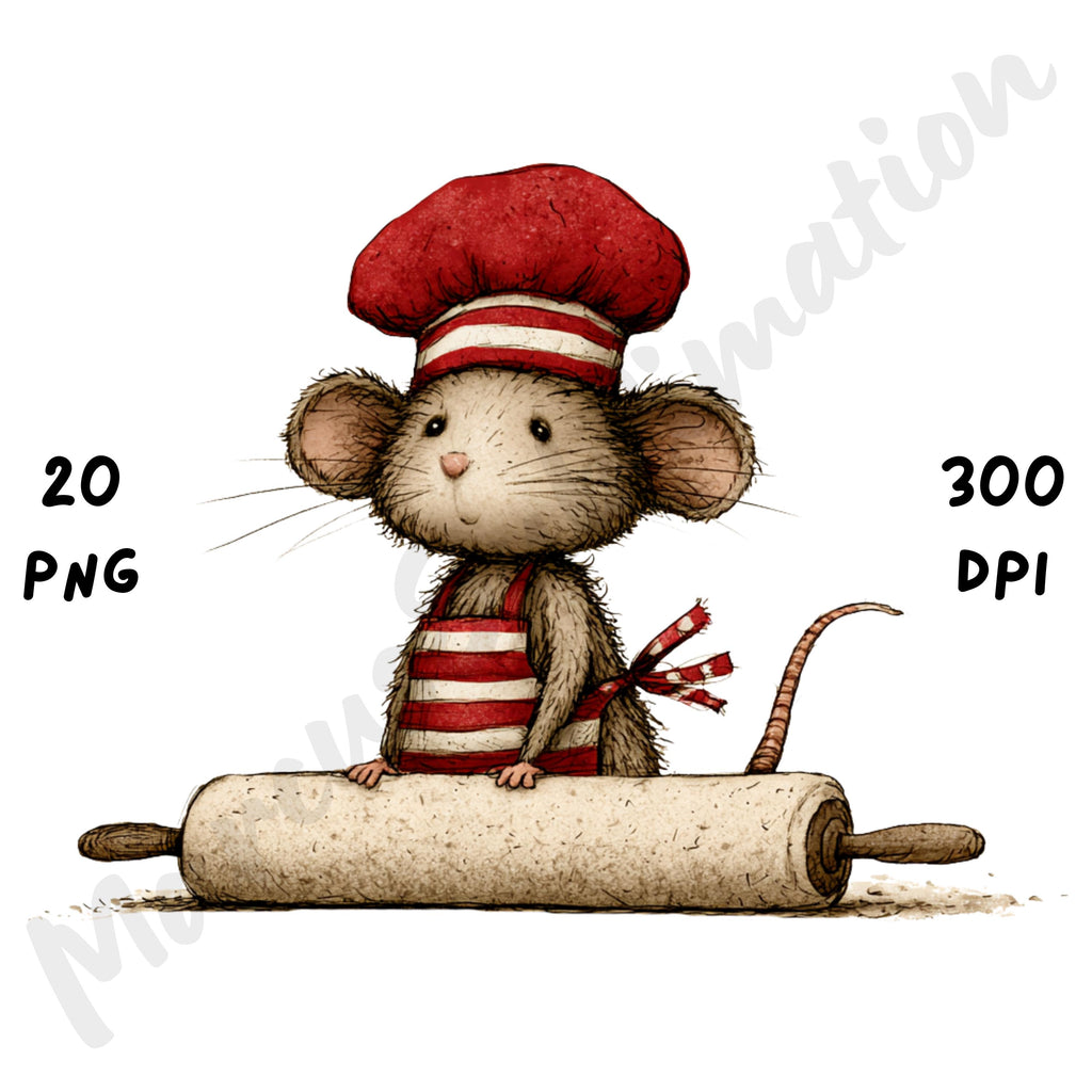 Christmas Mouse Clipart