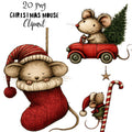 Christmas Mouse Clipart