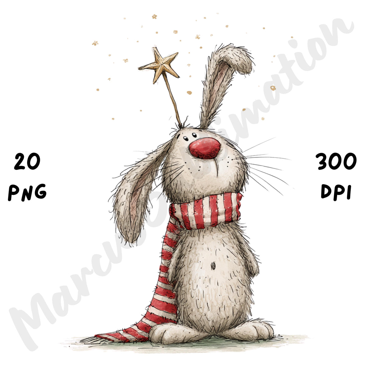 Christmas Bunny Clipart