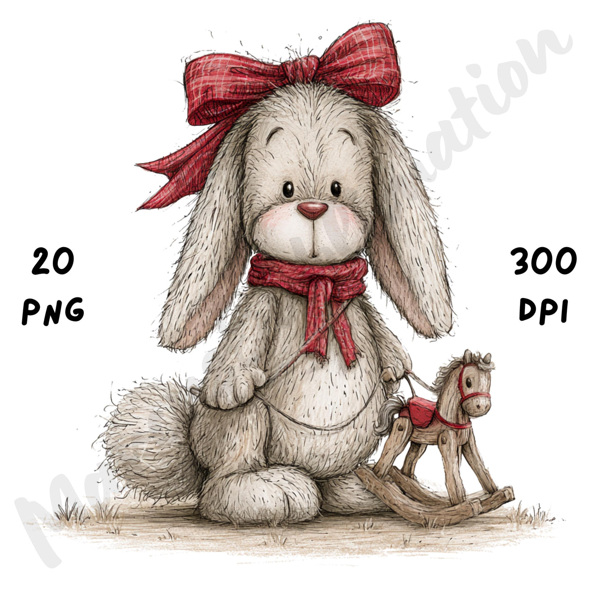 Christmas Bunny Clipart