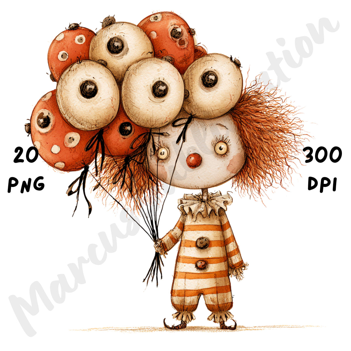 Whimsical Spooky Halloween Clipart