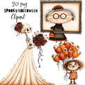 Whimsical Spooky Halloween Clipart