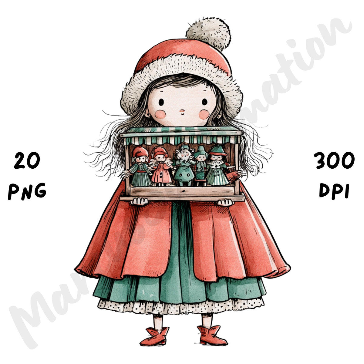 Christmas Girl Clipart