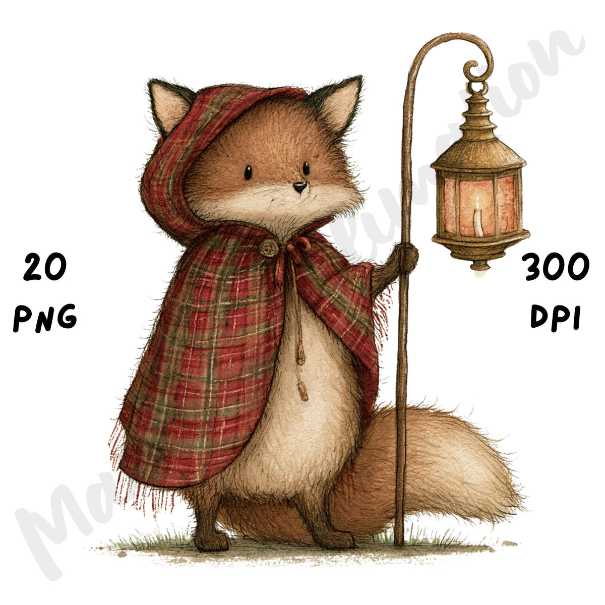 Christmas Fox Clipart