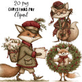 Christmas Fox Clipart
