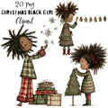 Christmas Black Girl Clipart