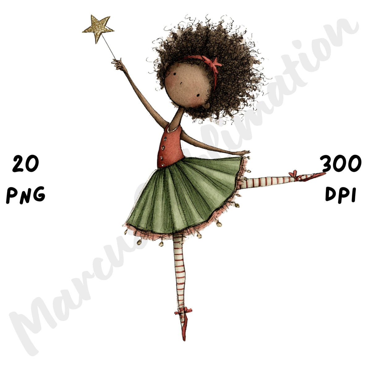 Christmas Black Girl Clipart