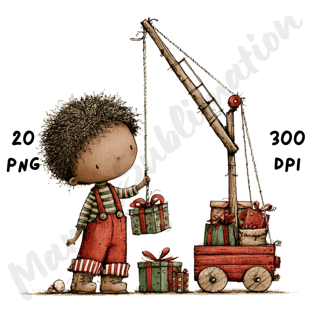 Christmas Black Boy Clipart