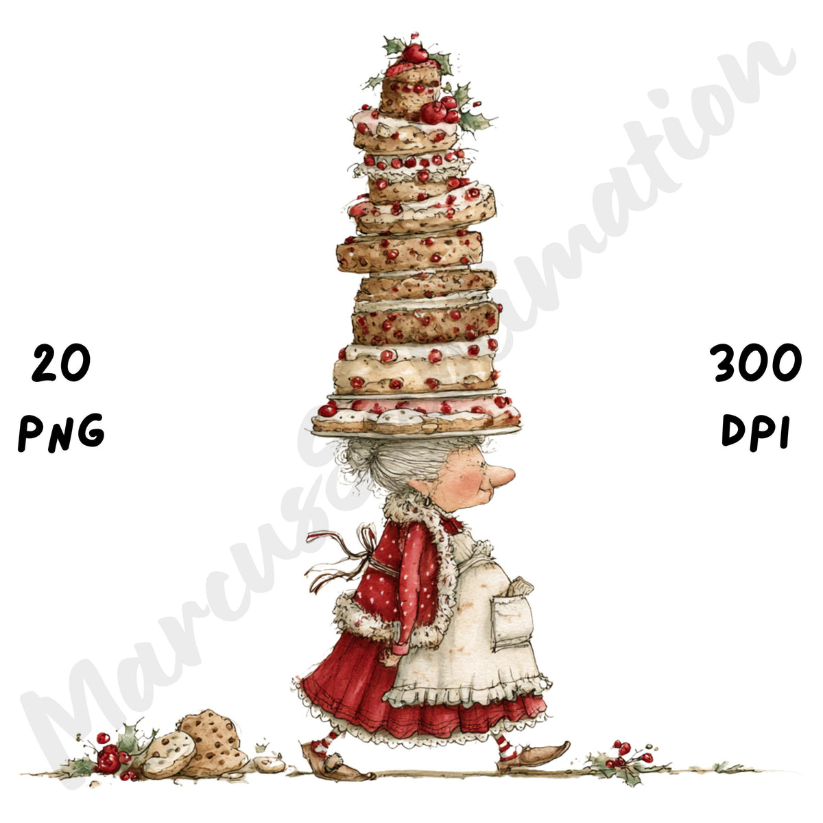Christmas Grandma Clipart