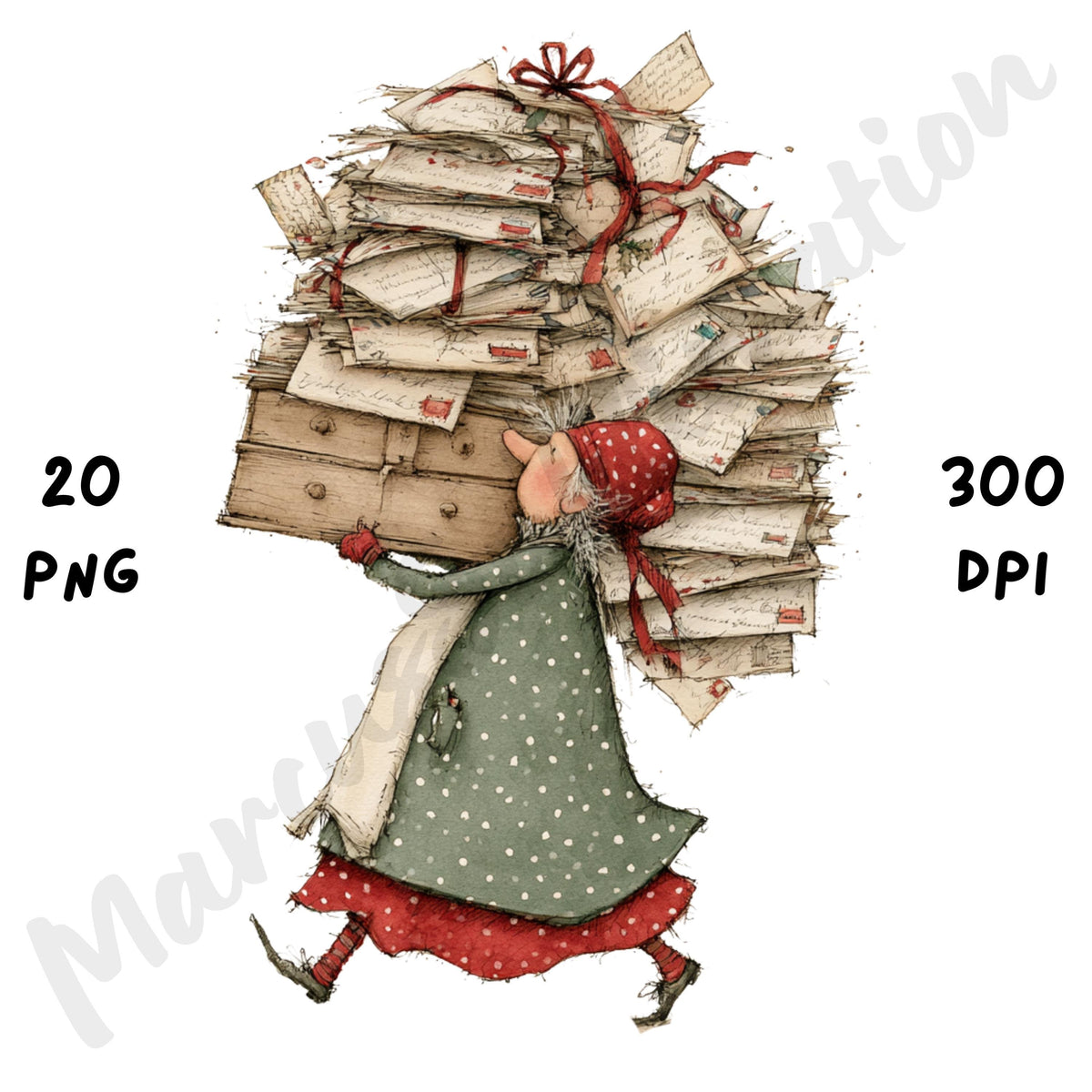 Christmas Grandma Clipart