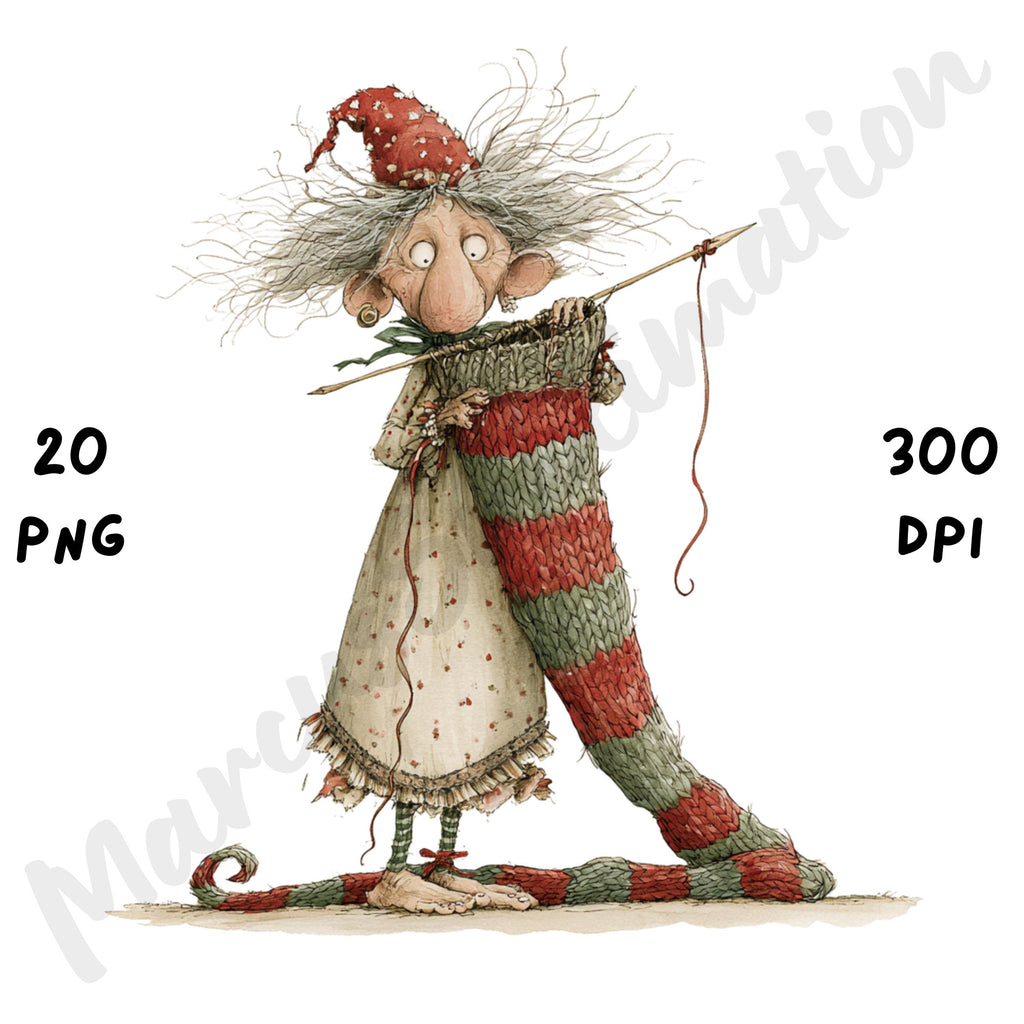 Christmas Grandma Clipart