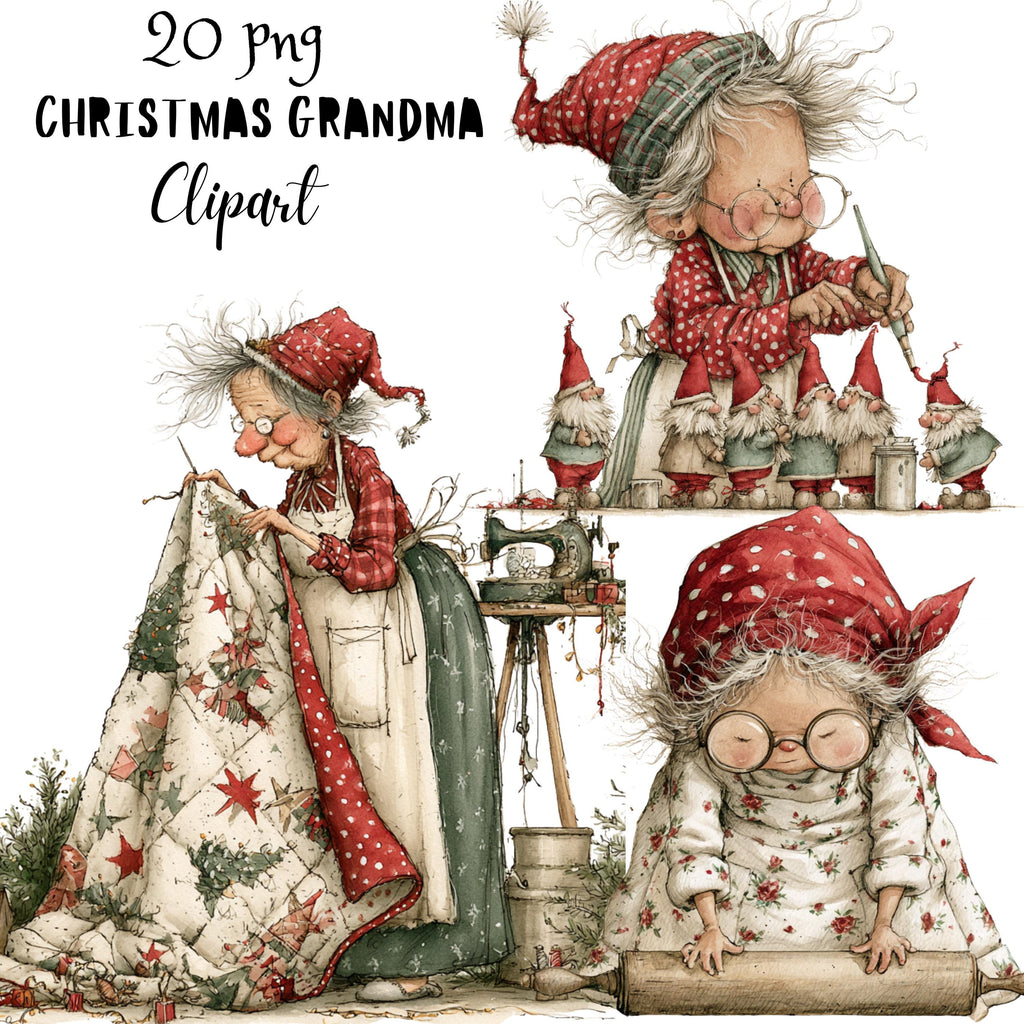 Christmas Grandma Clipart