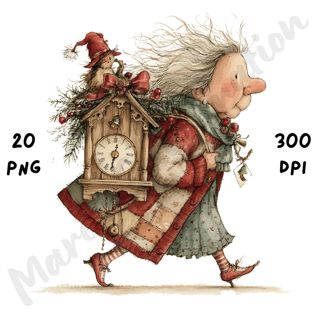 Christmas Grandma Clipart