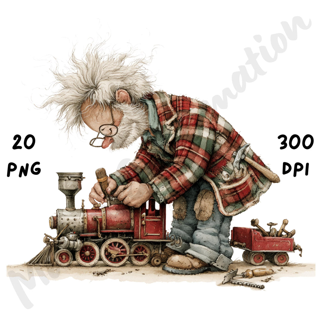 Christmas Grandpa Clipart