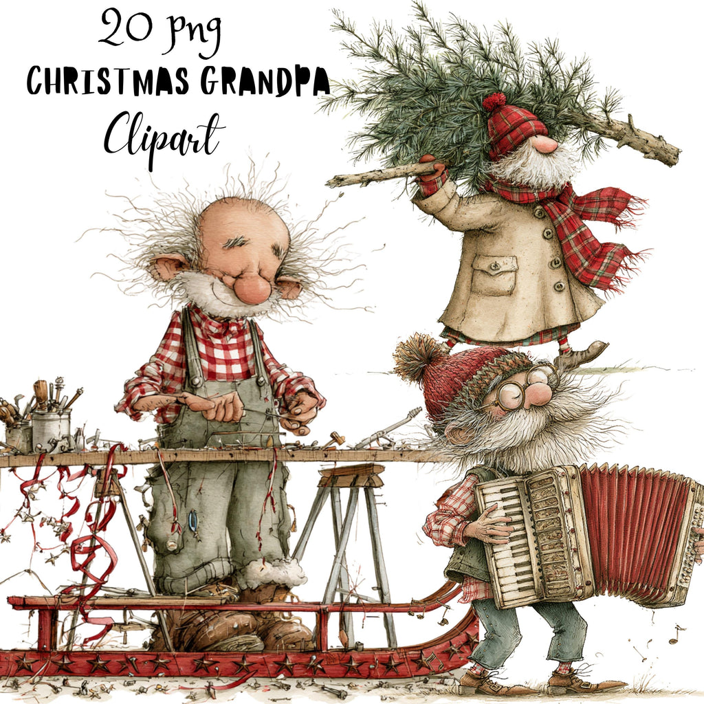 Christmas Grandpa Clipart
