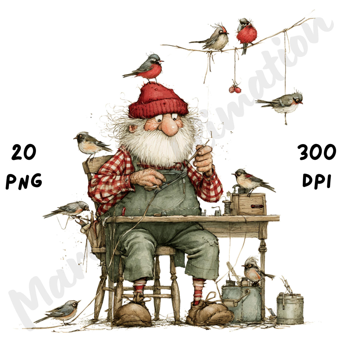 Christmas Grandpa Clipart