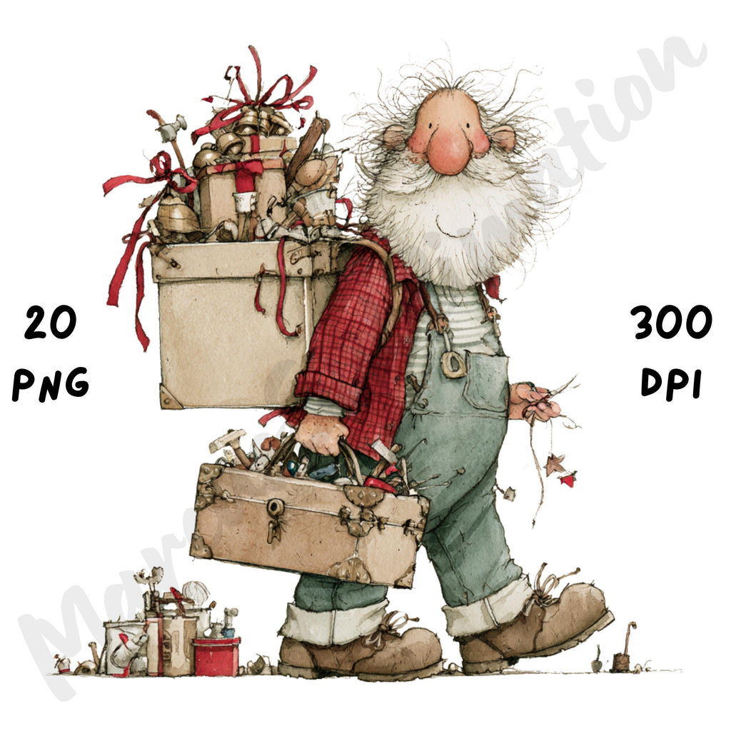 Christmas Grandpa Clipart