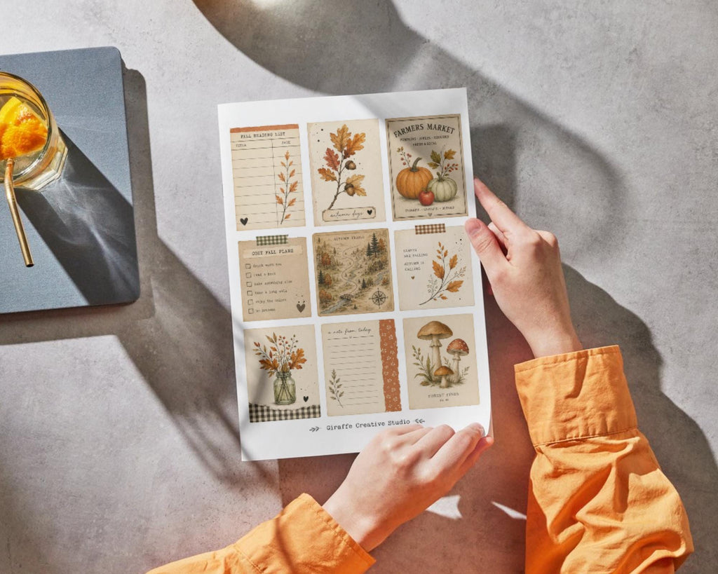 120+ Autumn Ephemera Fussy Cuts Printable, Fall Junk Journal Cut Outs, Seasonal Collage Elements for Scrapbook, Card Making & Paper Crafts