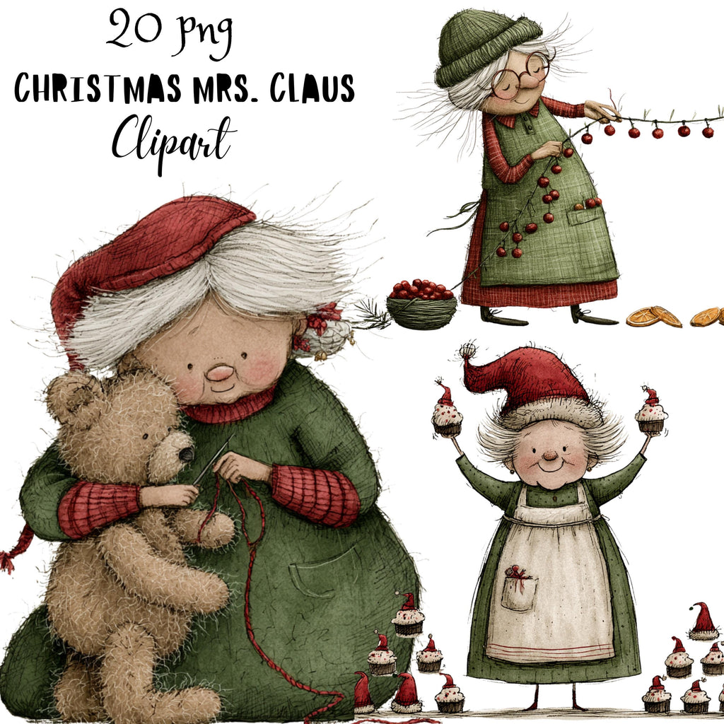 Christmas Mrs Claus Clipart