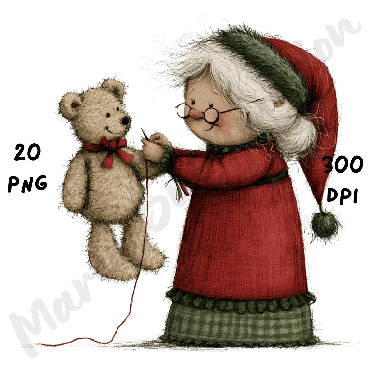 Christmas Mrs Claus Clipart