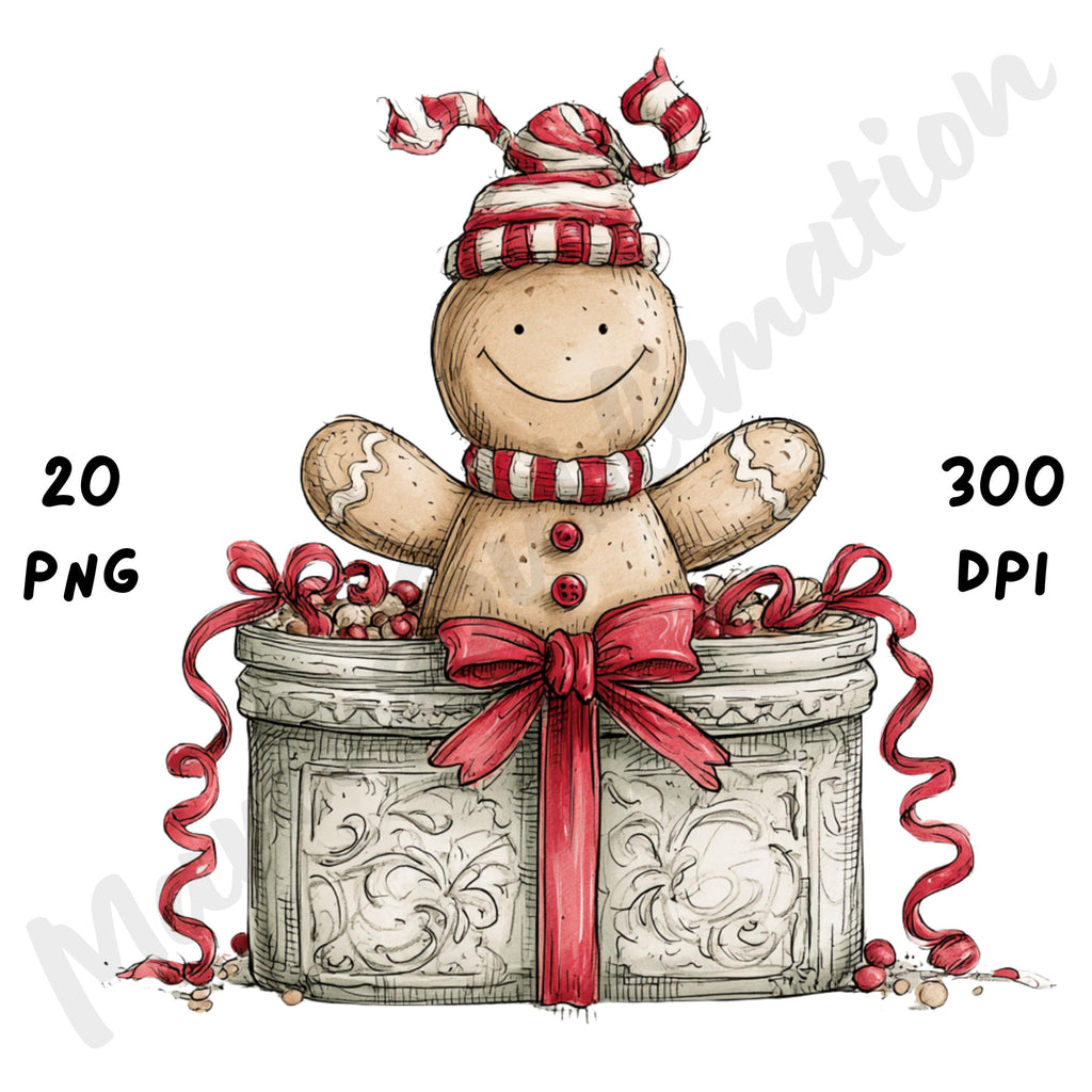 Christmas Gingerbread Man Clipart