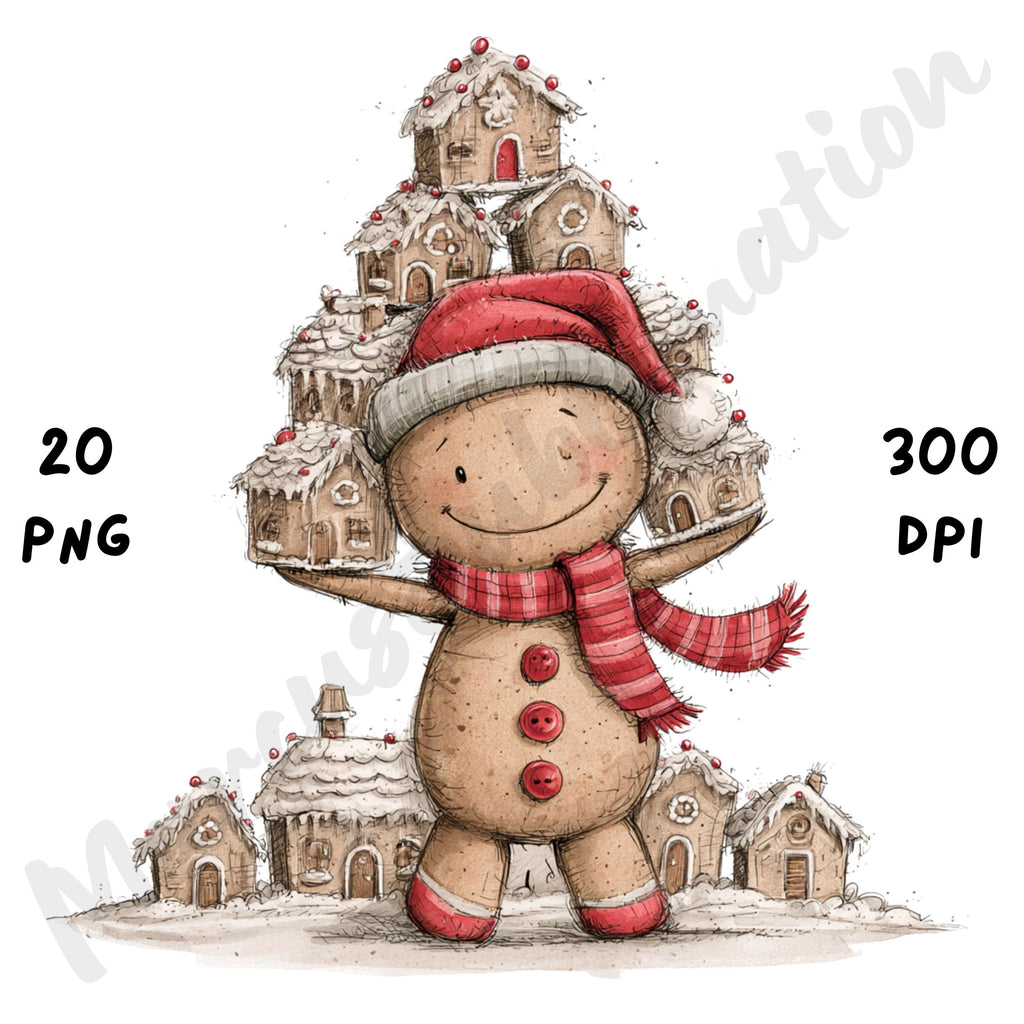 Christmas Gingerbread Man Clipart