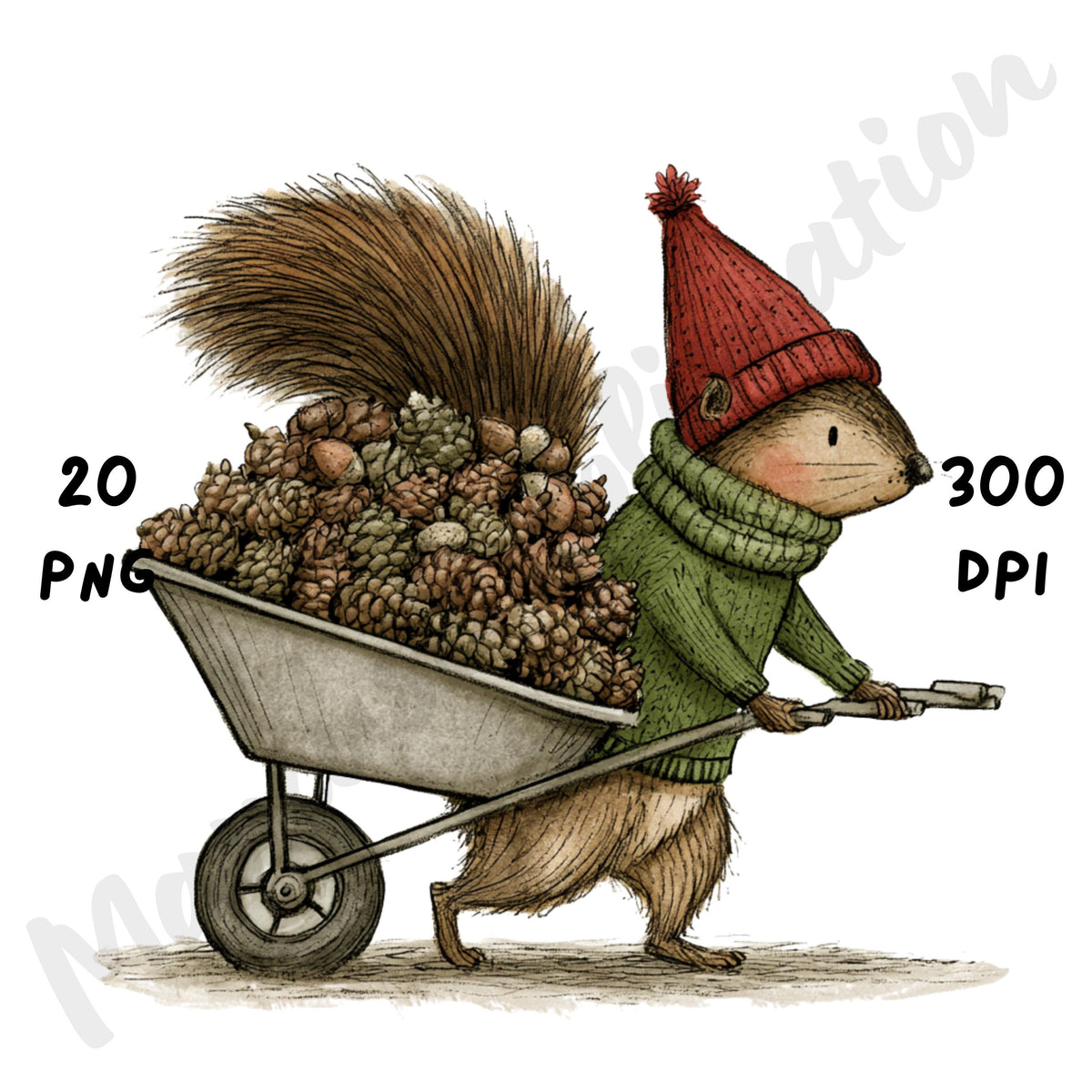 Christmas Squirrel Clipart