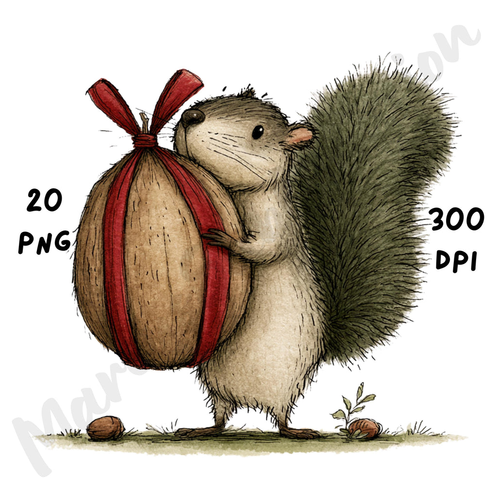 Christmas Squirrel Clipart