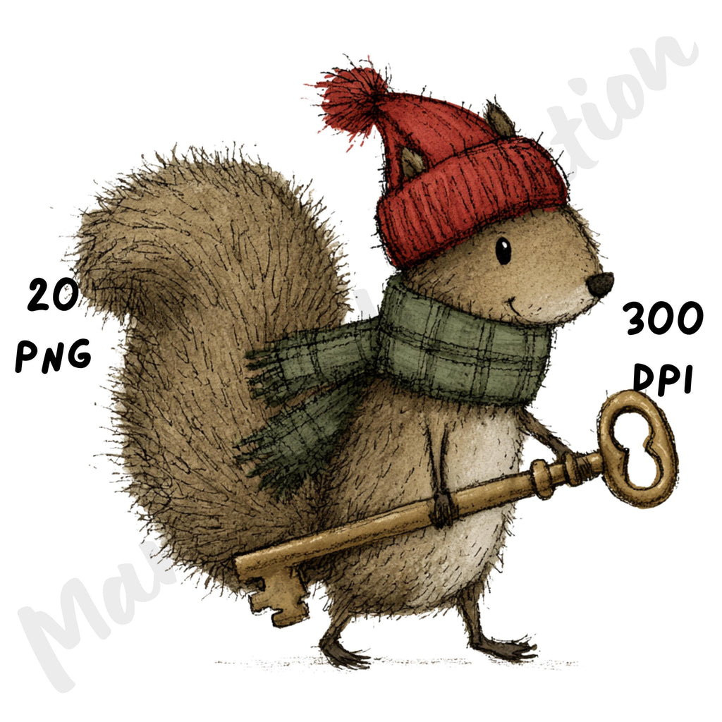 Christmas Squirrel Clipart