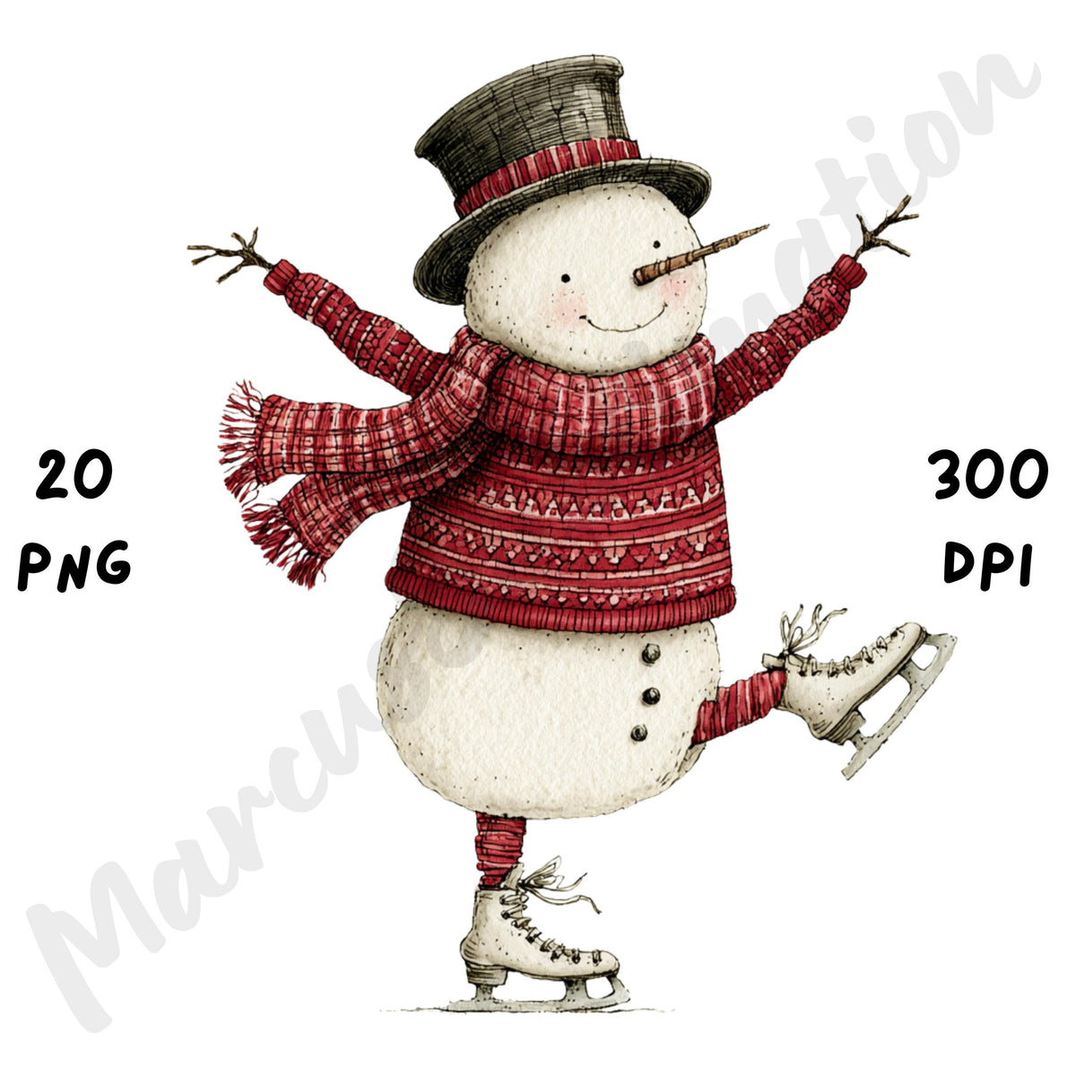 Christmas Snowman Clipart