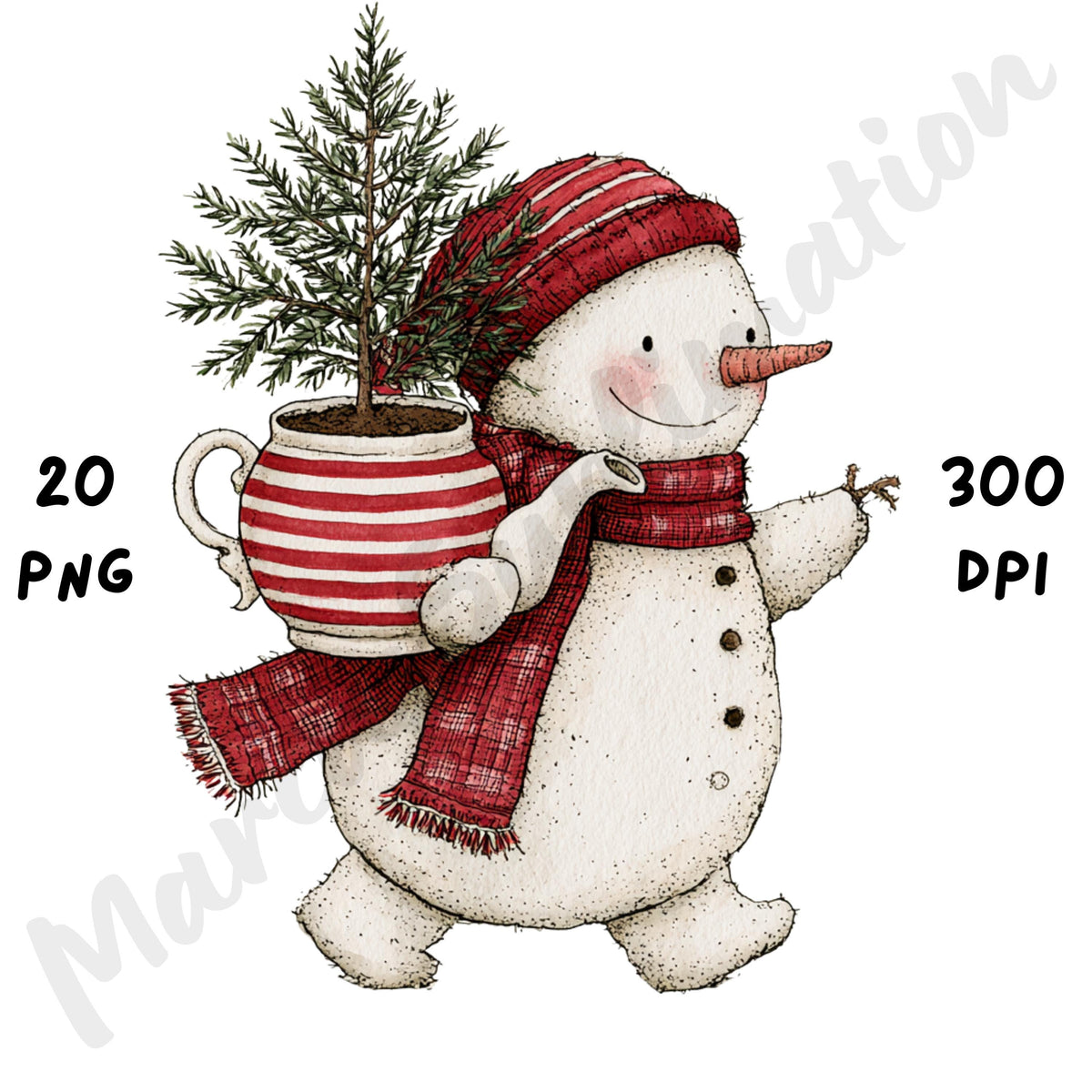 Christmas Snowman Clipart