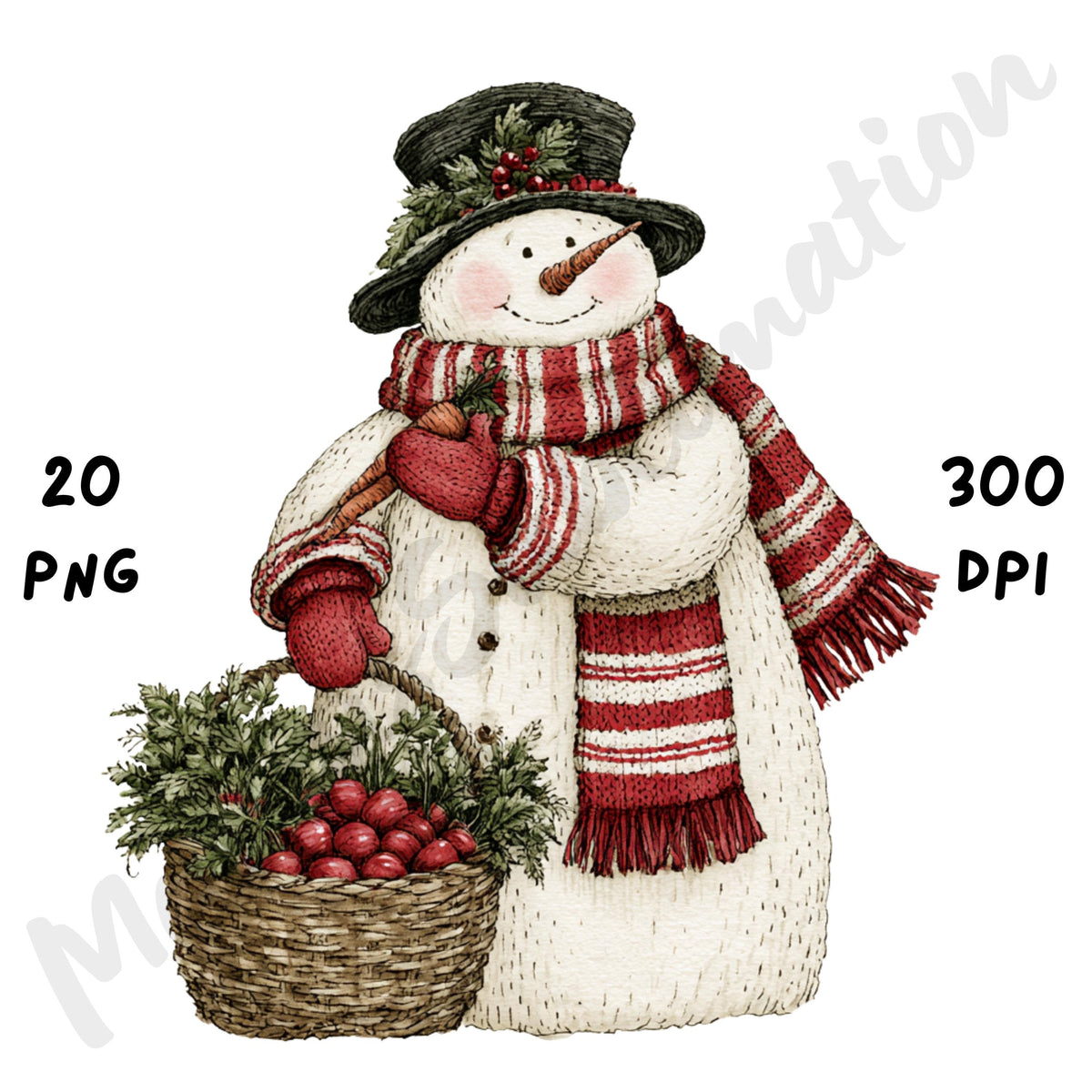 Christmas Snowman Clipart