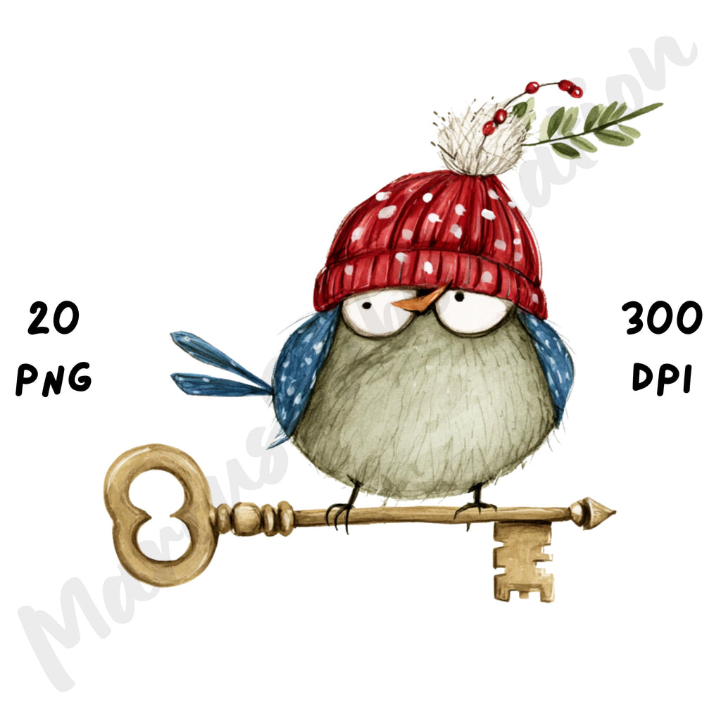 Christmas Birds Clipart