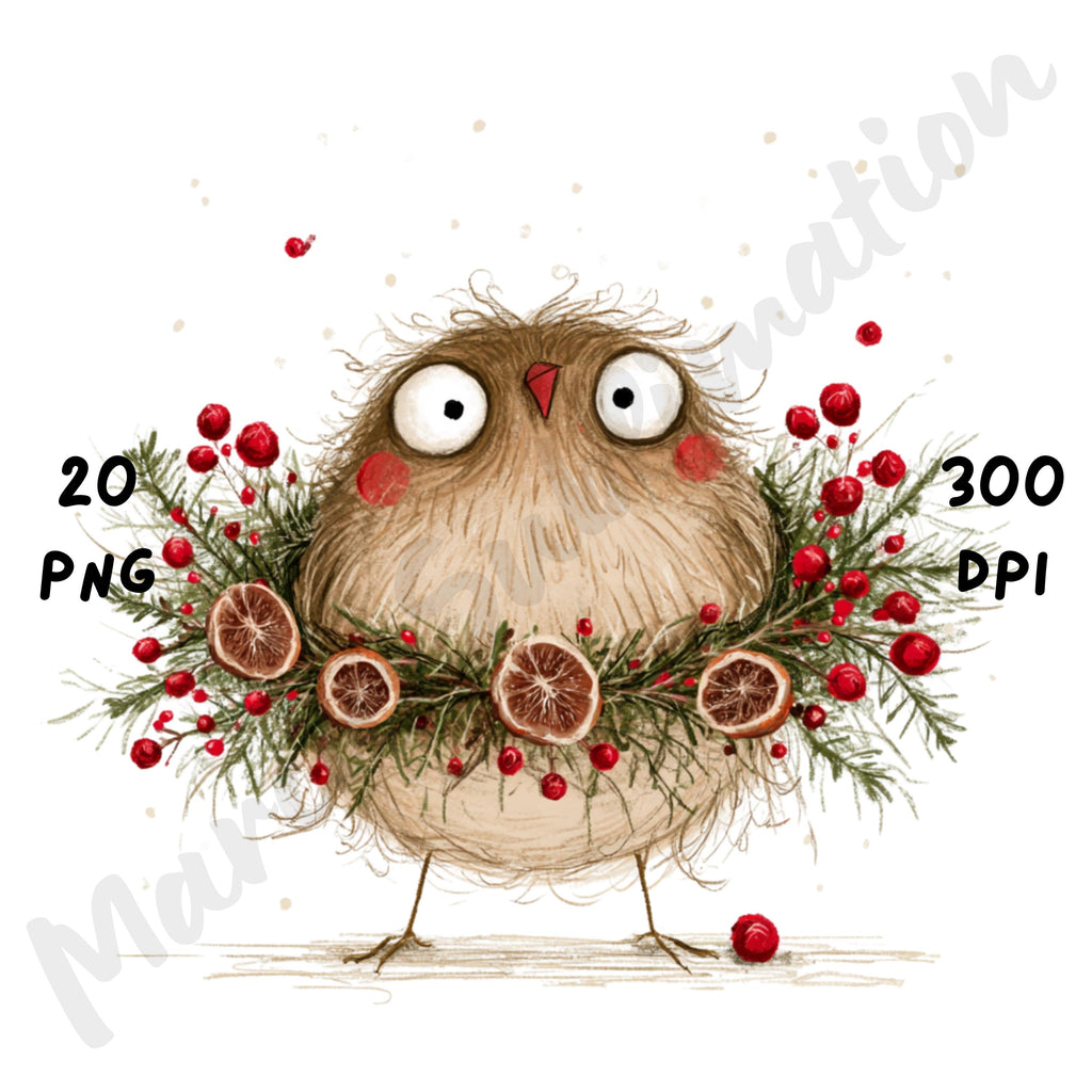 Christmas Birds Clipart