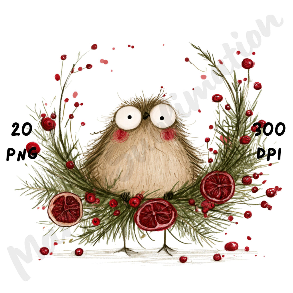 Christmas Birds Clipart