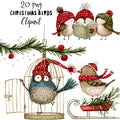 Christmas Birds Clipart