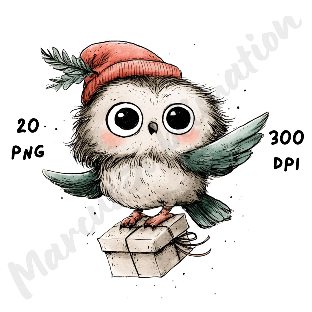 Christmas Owl Clipart