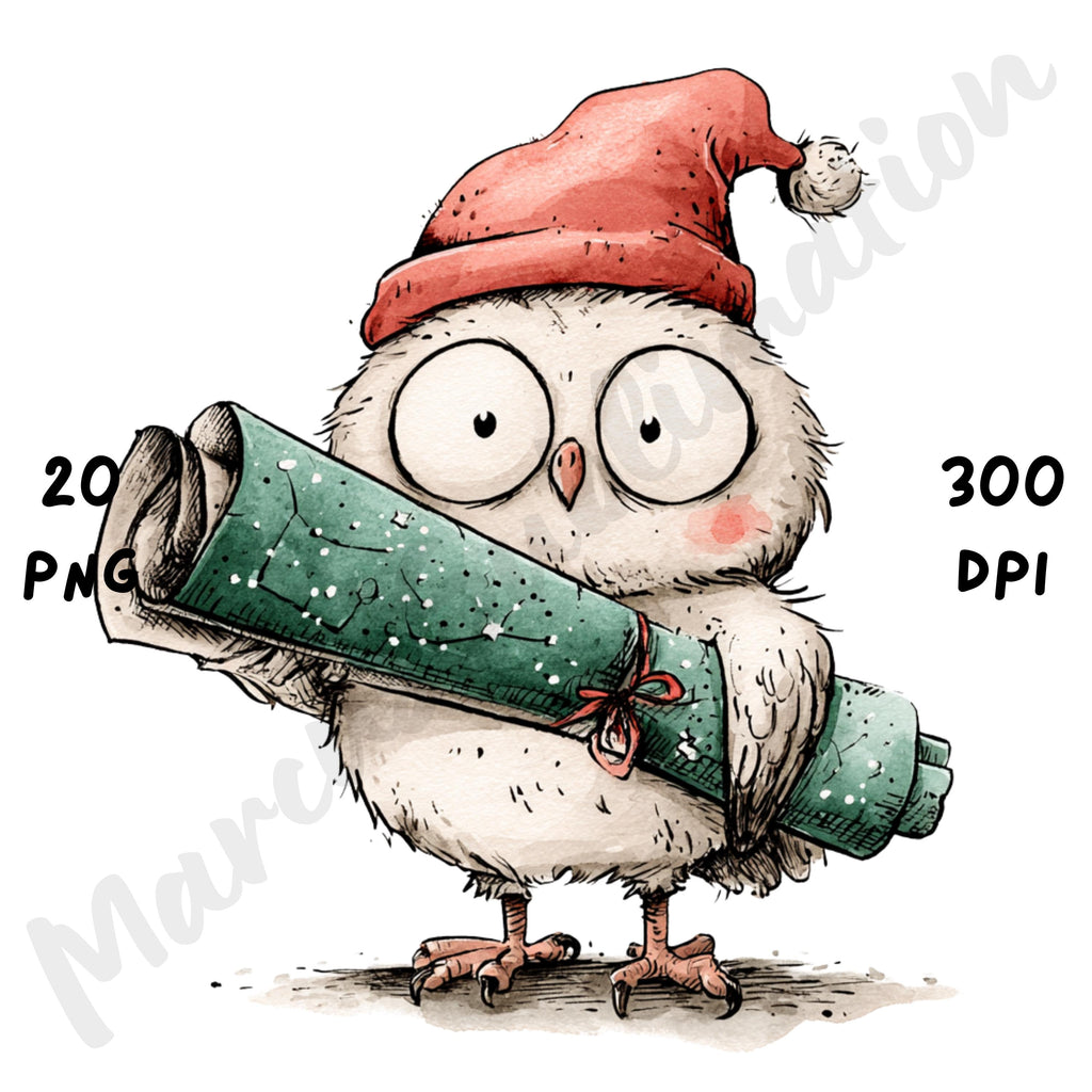 Christmas Owl Clipart