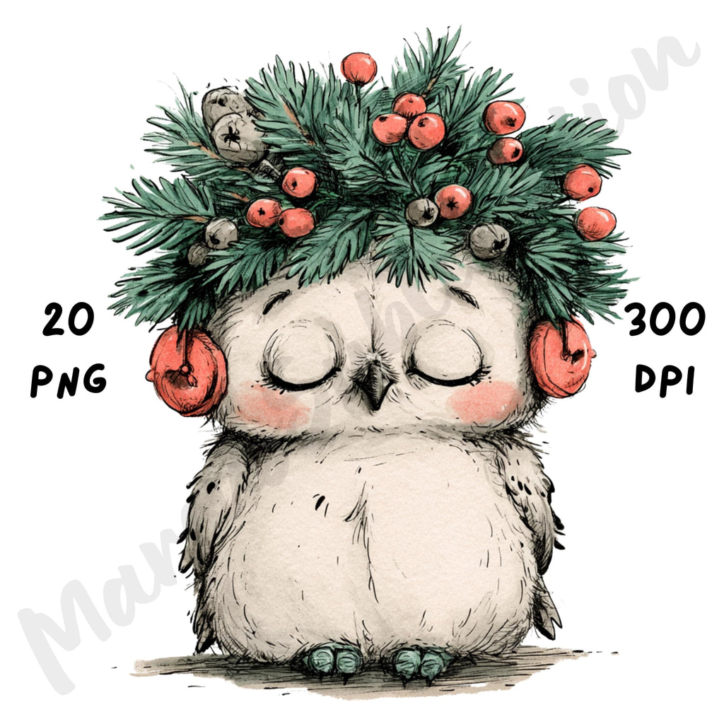 Christmas Owl Clipart