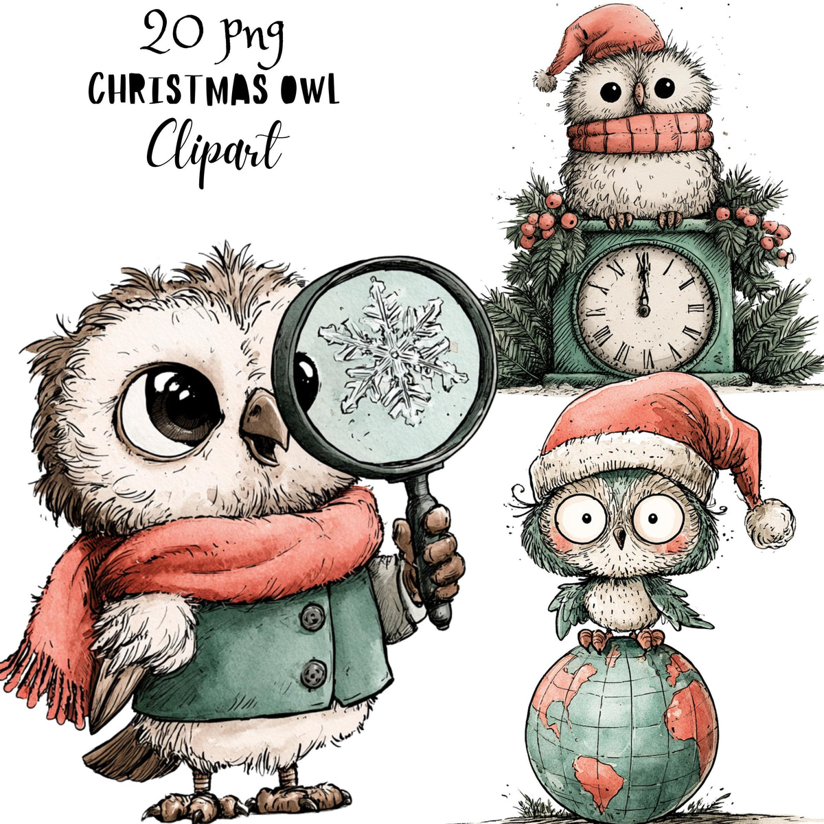 Christmas Owl Clipart