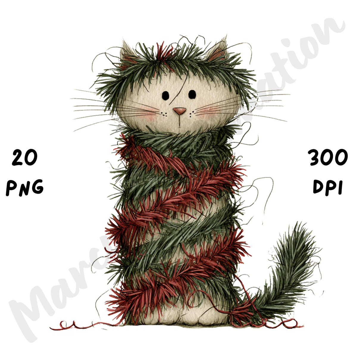 Christmas Cat Clipart