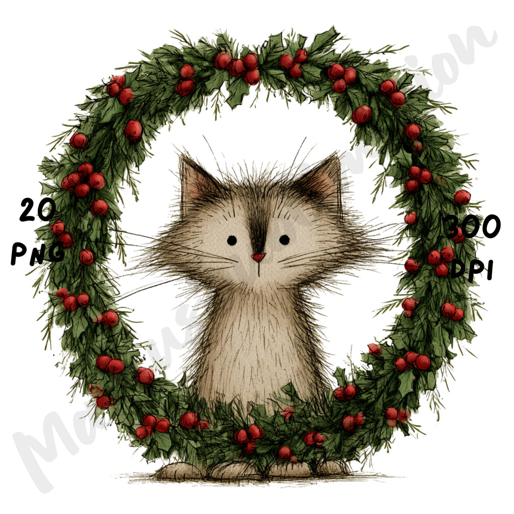 Christmas Cat Clipart