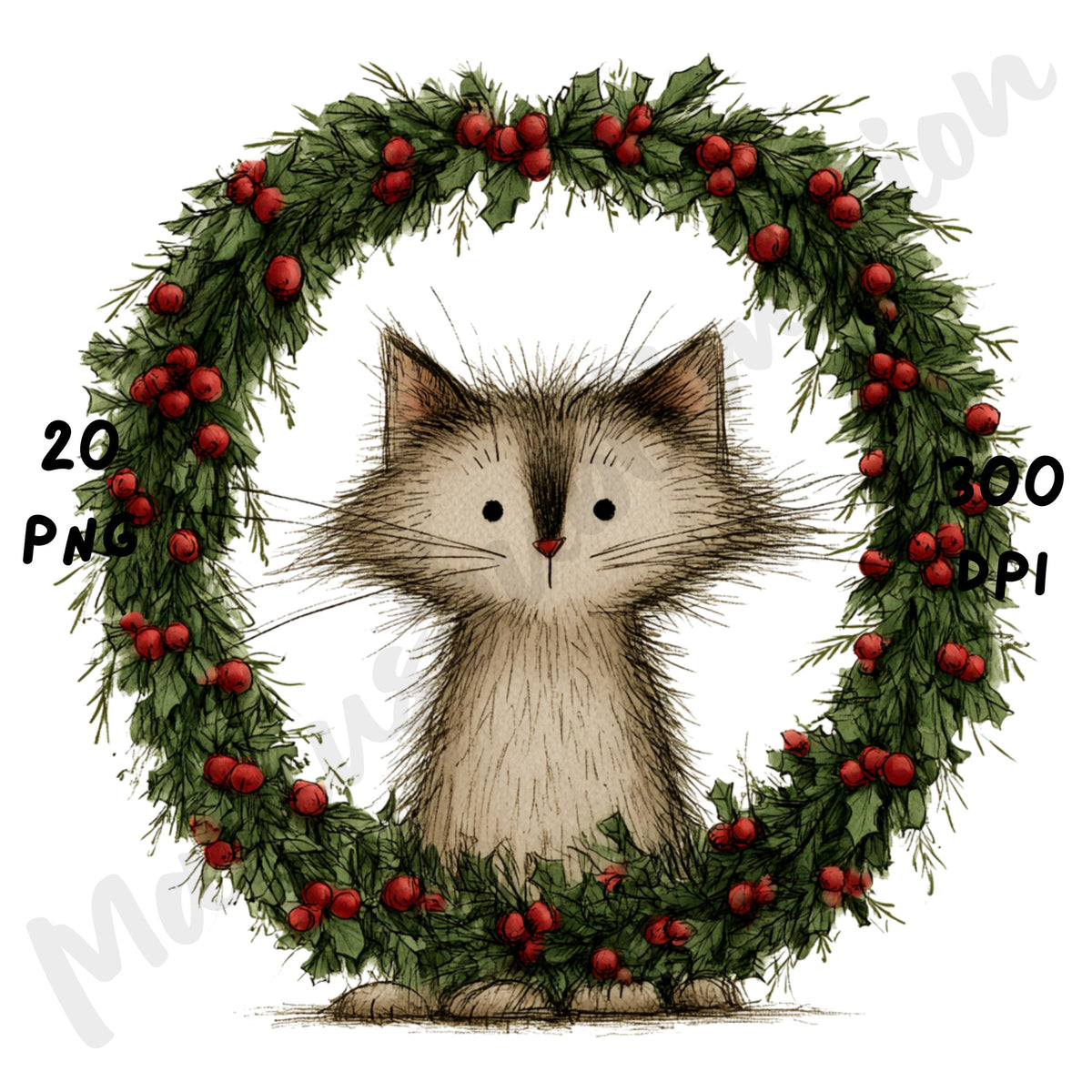 Christmas Cat Clipart