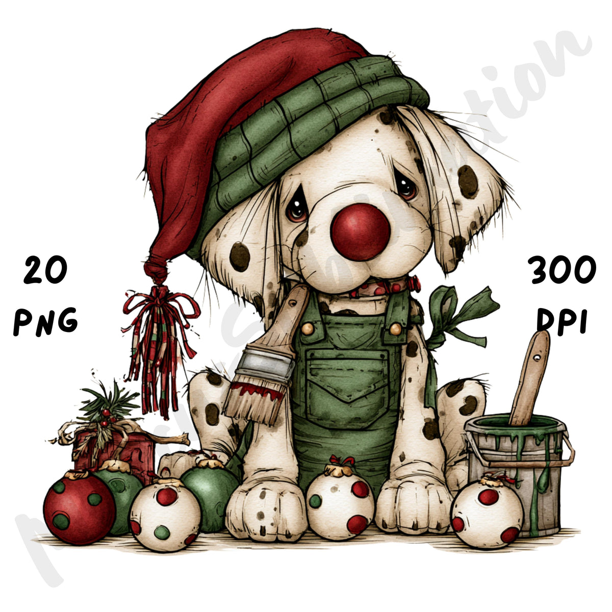 Christmas Dog Clipart